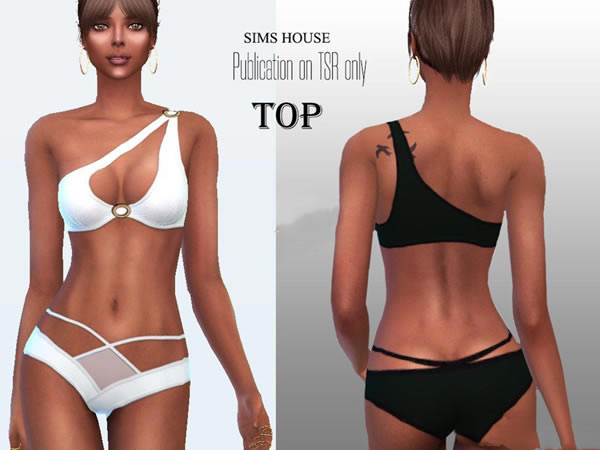 模拟人生4女士不对称泳装MOD下载截图