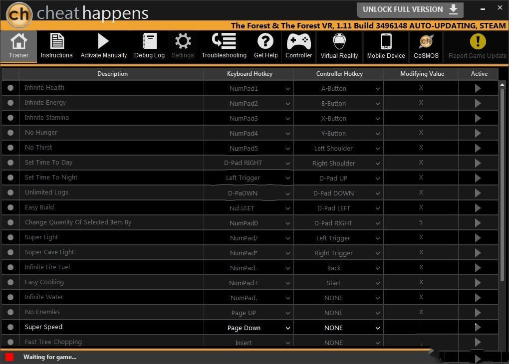 ɭϷ޸_The ForesɭϷʮ޸ v1.0 [CheatHappens]-ĵ