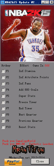 NBA2K15�޸���_NBA2K15ʮ���޸��� v2.0.1 MrAntiFun��-���ĵ���