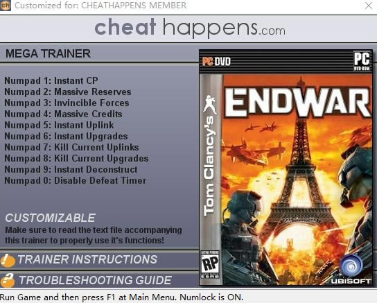 ��ķ������֮�ս�ս���޸���_��ķ������֮�ս�ս��ʮ���޸��� v1.0 CheatHappens��-���ĵ���