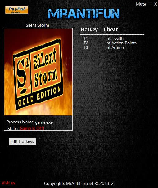 寂静风暴修改器_寂静风暴三项修改器 v1.2 MrAntiFun版-开心电玩