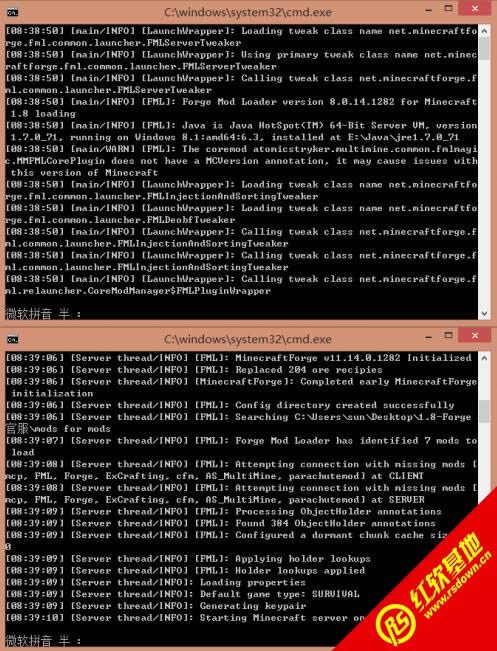 �ҵ�����1.8[�ٷ�][spigot]������ϣ�forge�ٷ���mod+�ͻ��˷�������ϰ�