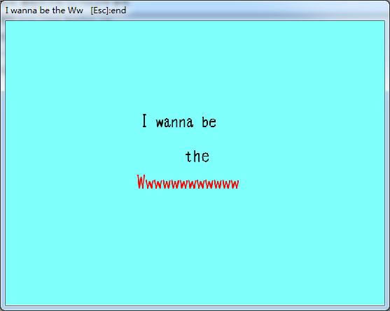 I wanna be the Ww